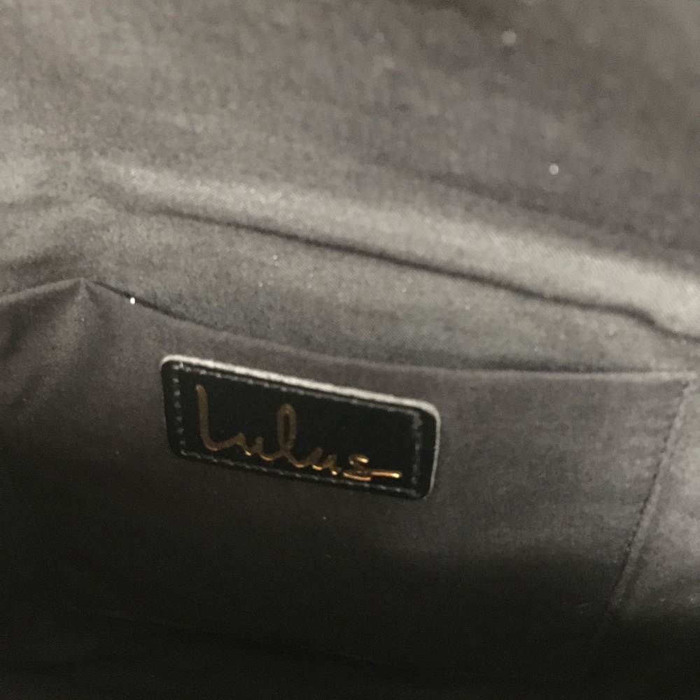 LulusBlack Beaded Evening Clutch with Chain Strap - Picture 3 of 3